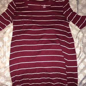Red and White striped long t-shirt